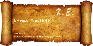 Kozma Euniké névjegykártya